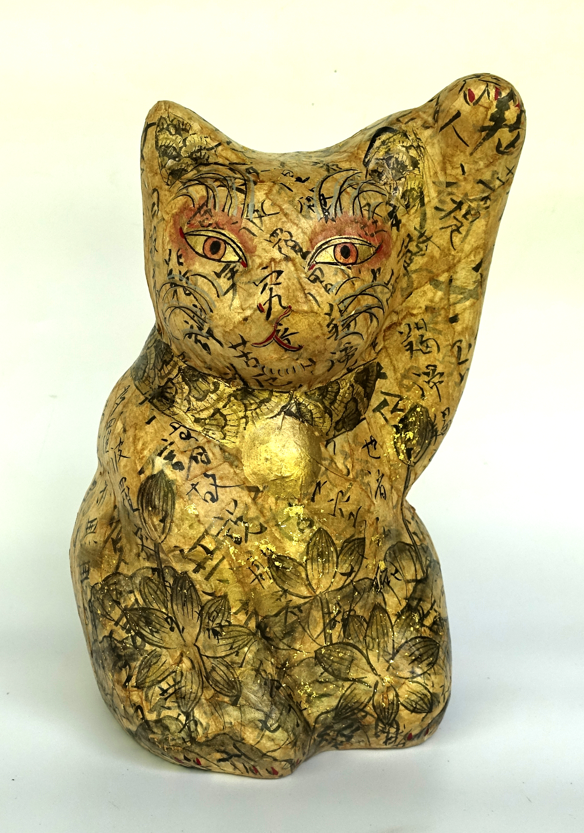 Amazon.co.jp: 蝉丸在銘 ビンテージ 招き猫 作家物 古玩 金魚
